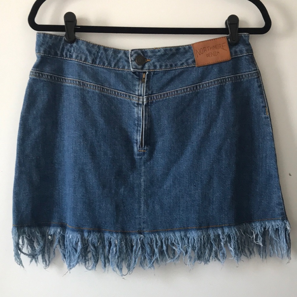 Northmore fringe denim skirt